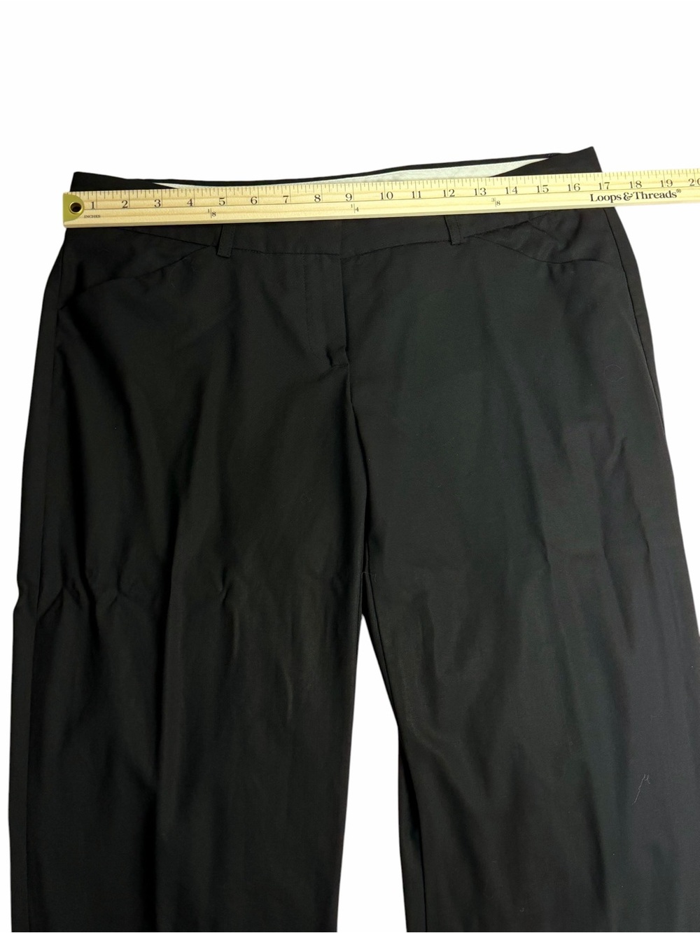 Theory Max C Tailor Pant Black Wool Trousers Straight Leg Size 12 - Picture 3 of 8